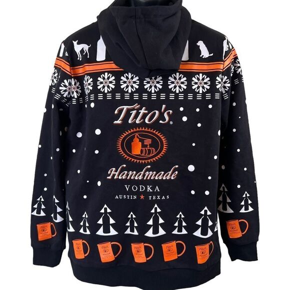 Titos Handmade Vodka Graphic Holiday Sweatshirt Hoodie - Picture 11 of 11
